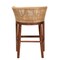 Bali & Pari Papua Modern Bohemian Natural Rattan and Walnut Brown Acacia Wood Counter Stool 242-13492-ZORO - alternate 2